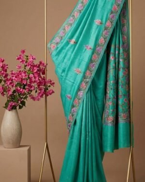 Hand Assisted Kashmiri Aari Work Saree