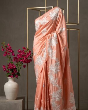 Hand Assisted Kashmiri Aari Work Saree