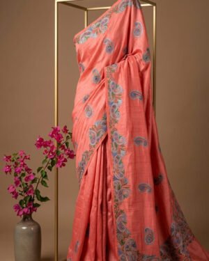 Hand Assisted Kashmiri Aari Work Saree