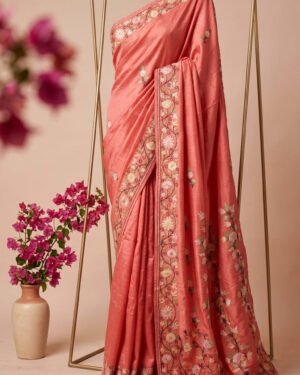 Hand Assisted Kashmiri Aari Work Saree