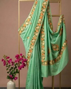 Hand Assisted Kashmiri Aari Work Saree