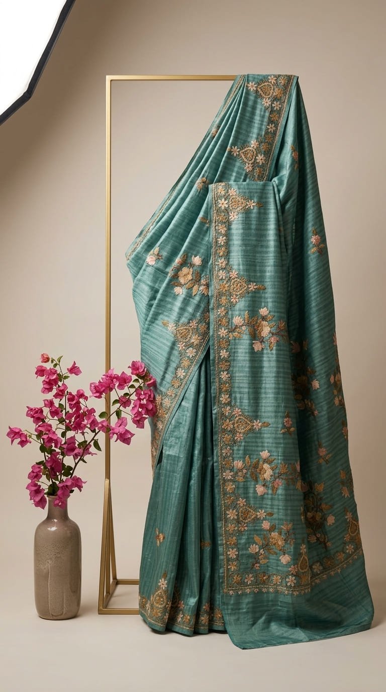 Saree draped on 202604070105 30