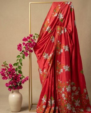 Hand Assisted Kashmiri Aari Work Saree