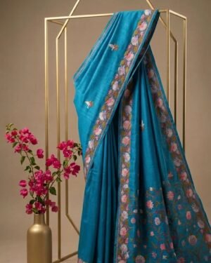 Hand Assisted Kashmiri Aari Work Saree