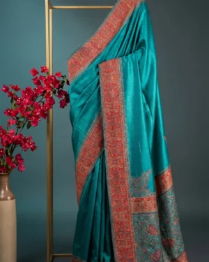 Luxury Kashmiri Kani Silk Border Saree