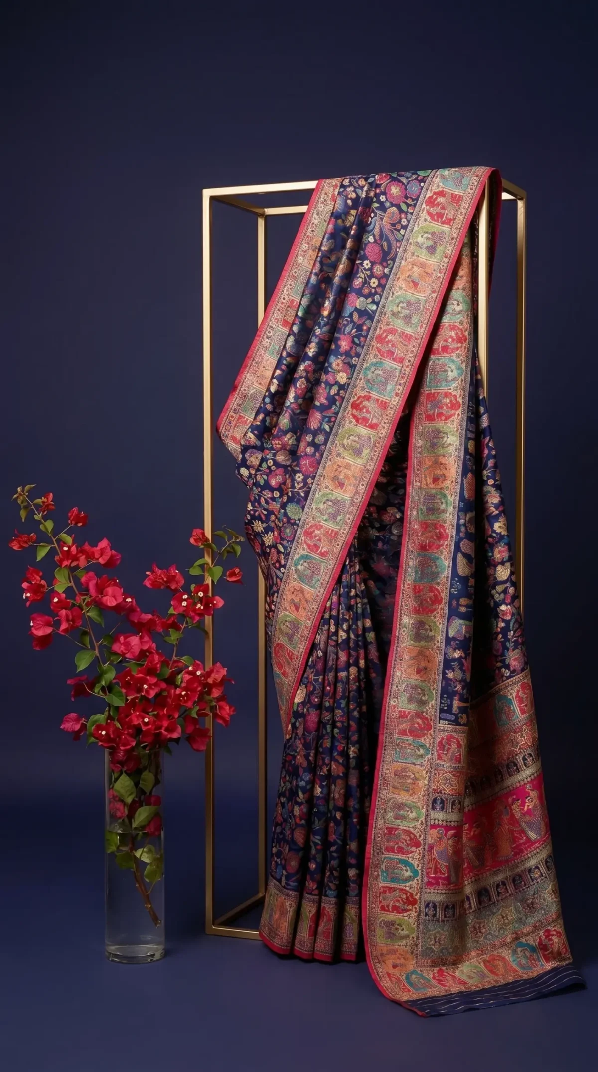 Luxury Kashmiri Kani Silk Saree