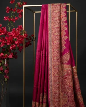 Luxury Kashmiri Kani Silk Border Saree