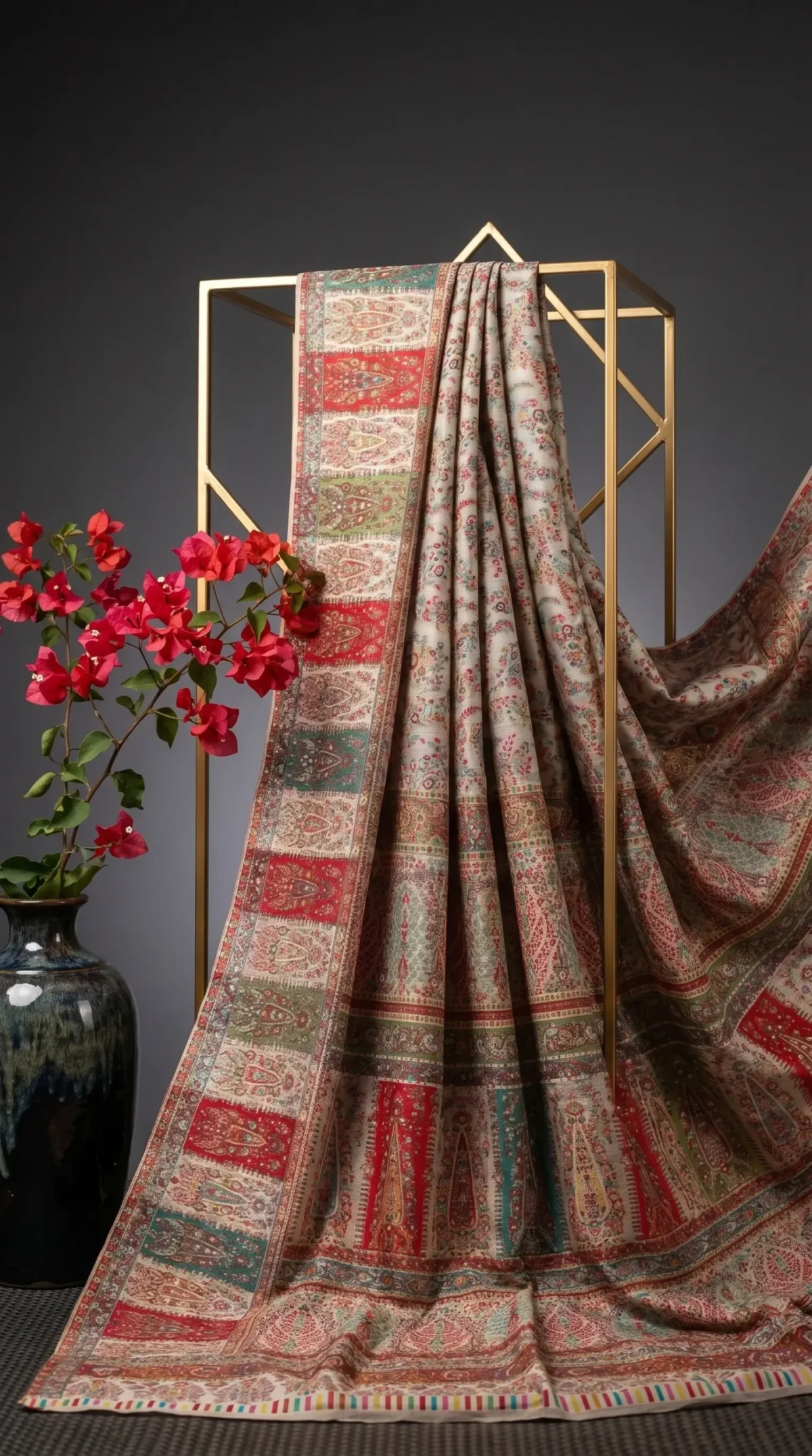 Luxury Kashmiri Kani Silk Saree