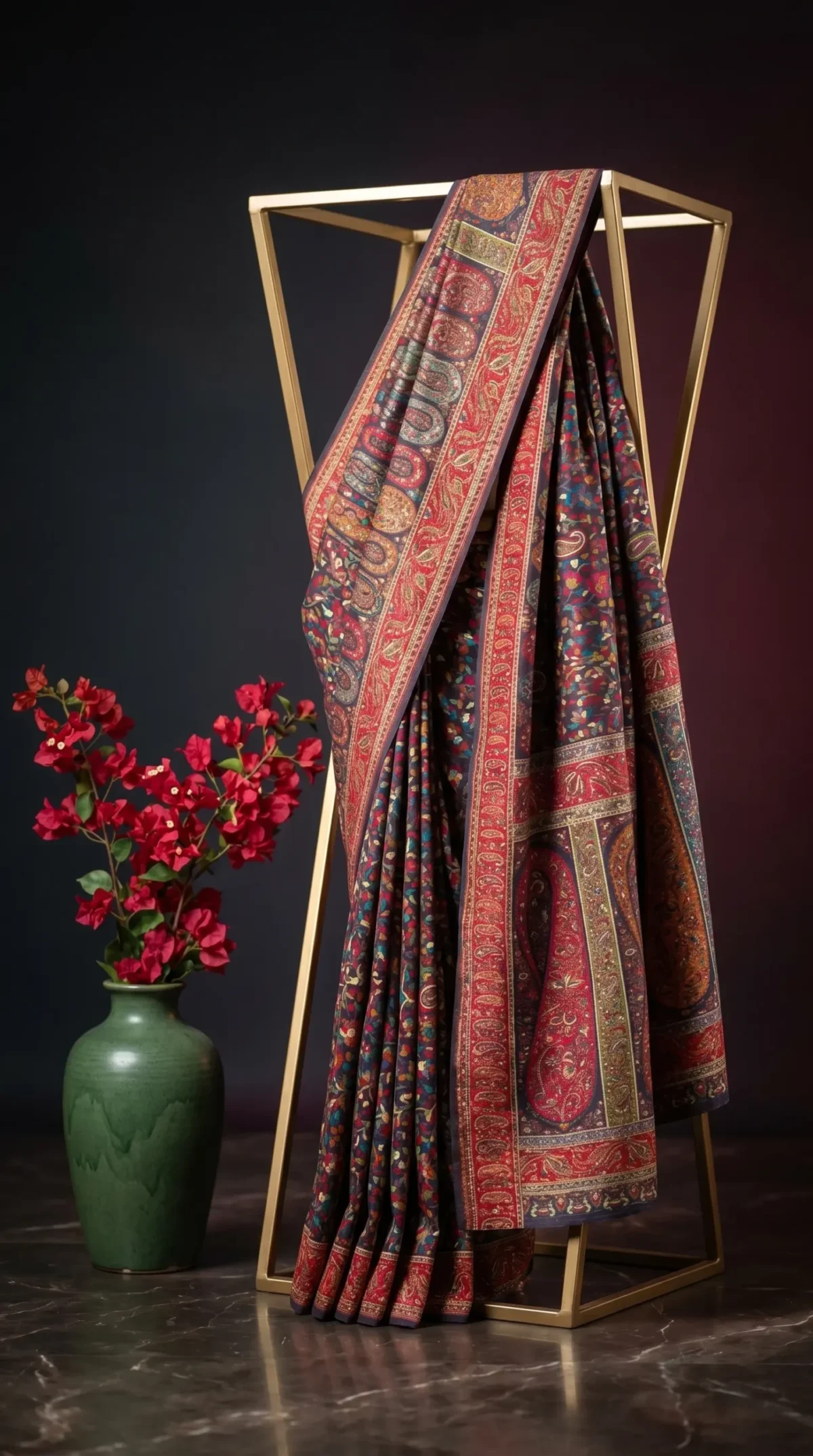 Luxury Kashmiri Kani Silk Saree