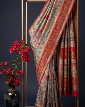 Luxury Kashmiri Kani Silk Saree