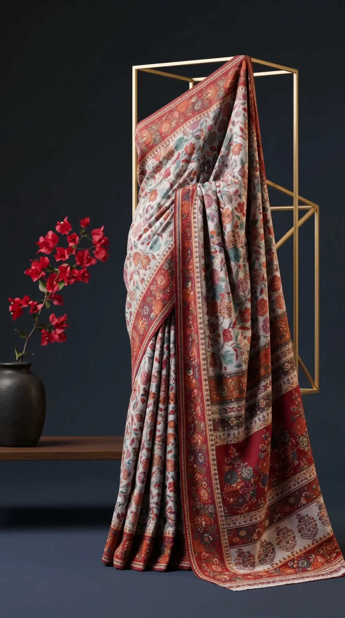Luxury Kashmiri Kani Silk Saree
