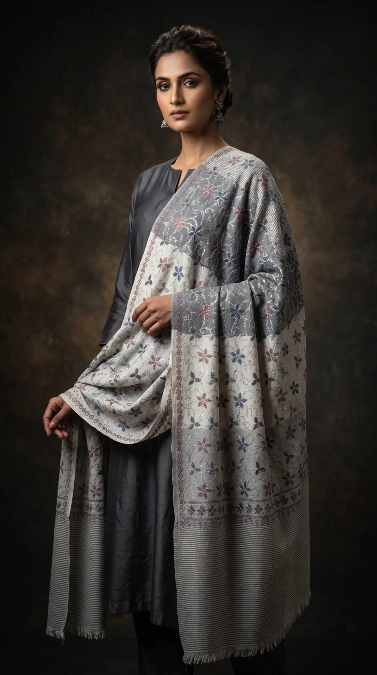 Aari Embroidered Premium Shawl