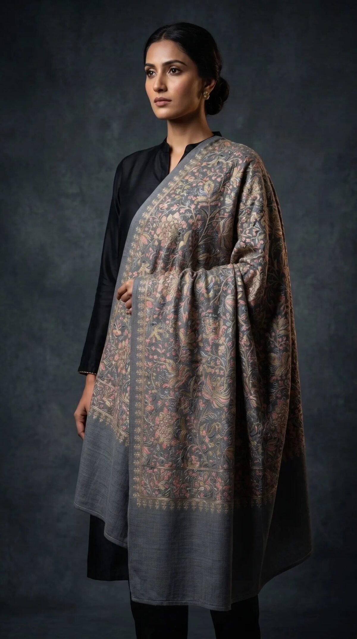 Aari Embroidered Premium Shawl