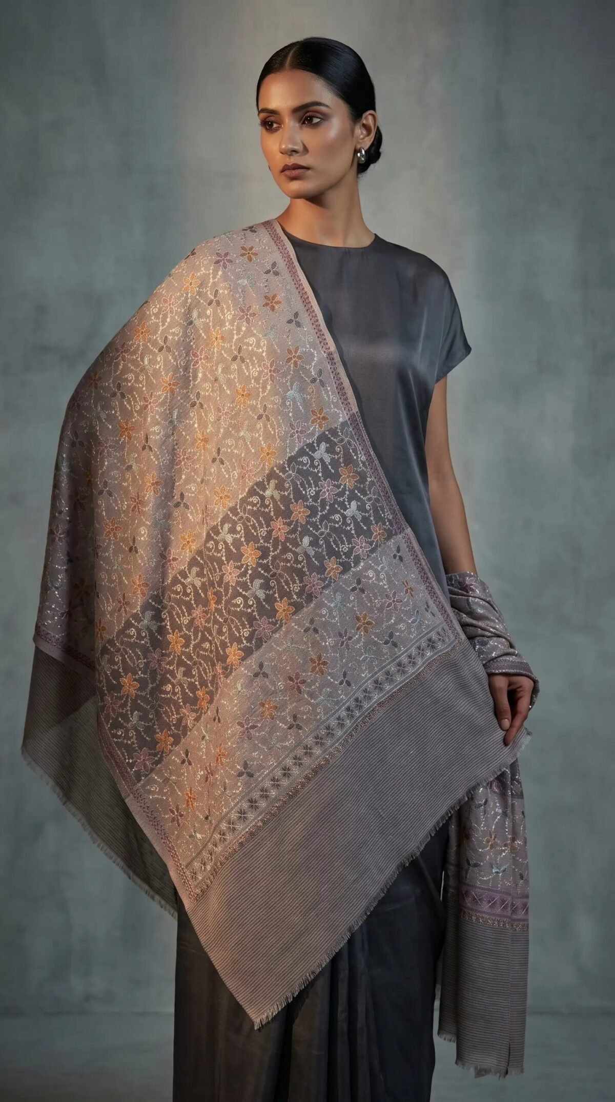 Aari Embroidered Premium Shawl