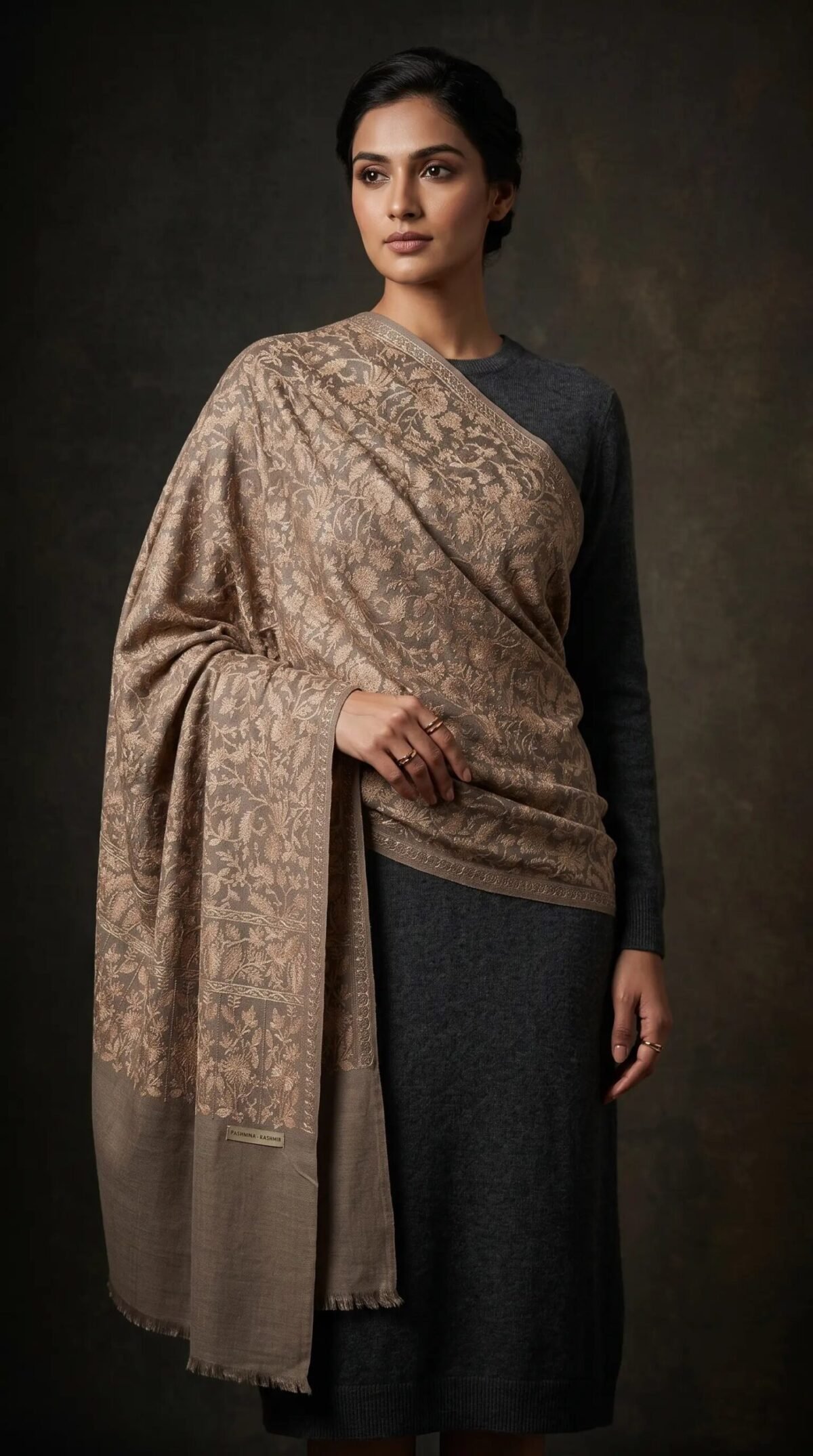 Aari Embroidered Premium Shawl