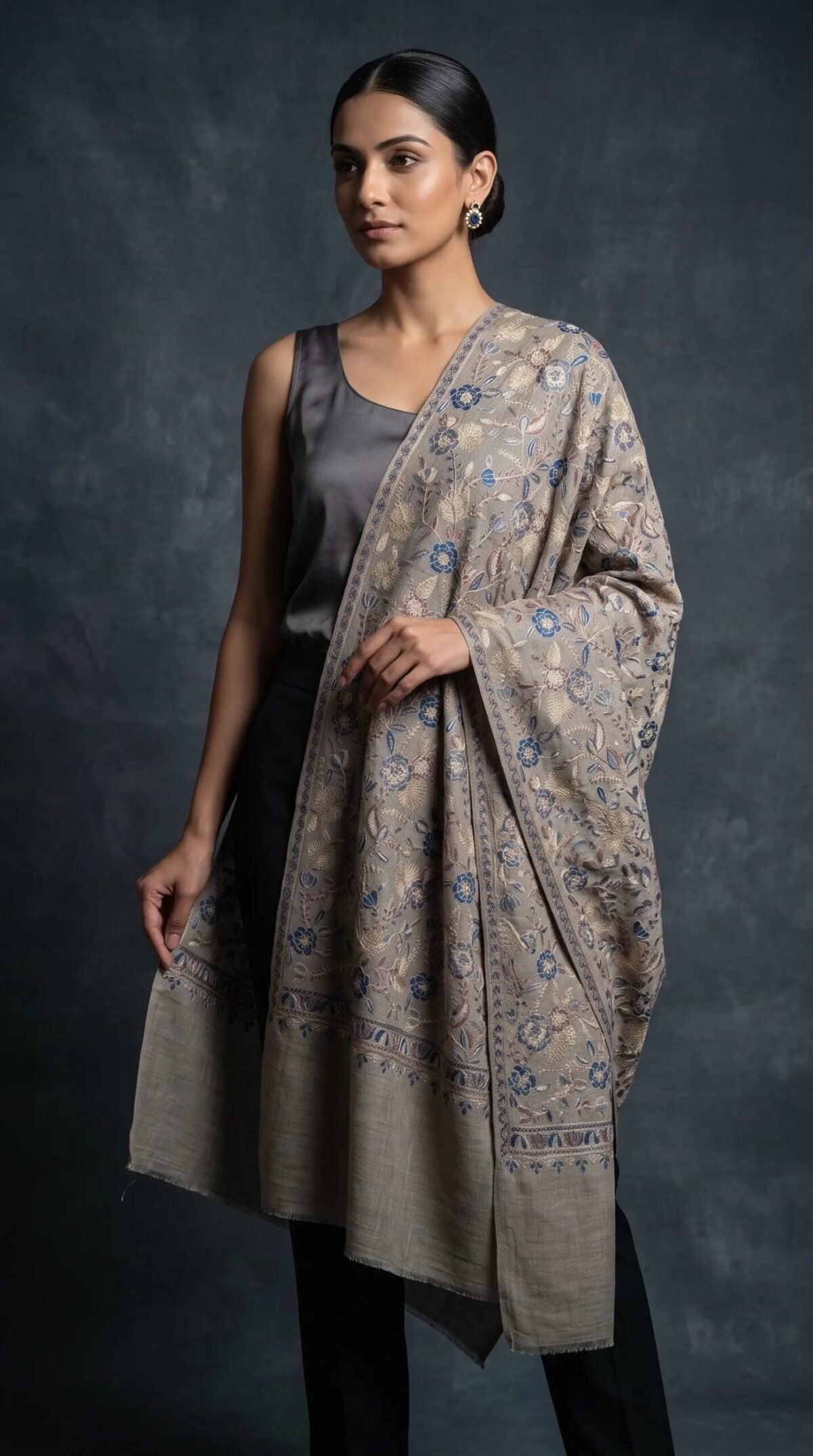 Aari Embroidered Premium Shawl