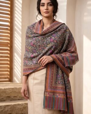 Kalamkari Mix Wool Shawl