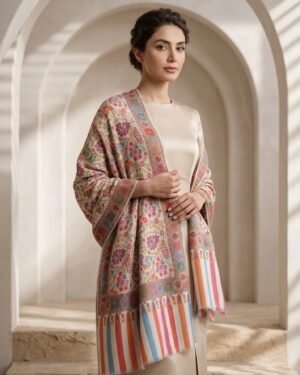 Kalamkari Mix Wool Shawl