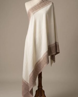Border Metallic Weave Shawl