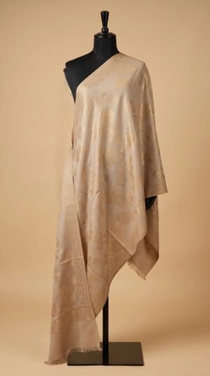 Golden Metallic Weave Shawl