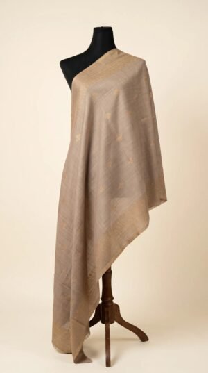 Golden Metallic Weave Shawl