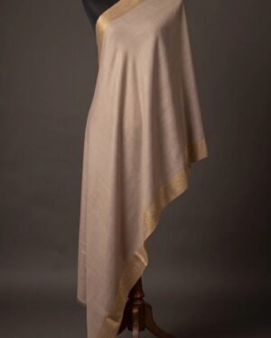 Golden Border Metallic Weave Shawl