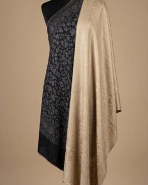 Black Reversible Kani Weave Shawl