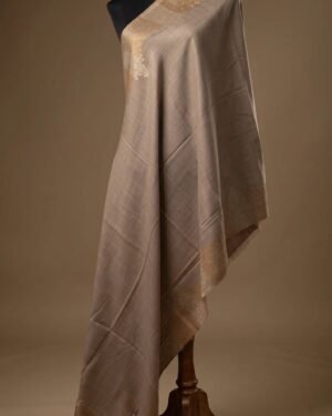 Golden Border Metallic Weave Shawl