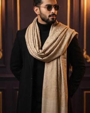 Golden Zari Woven Shawl