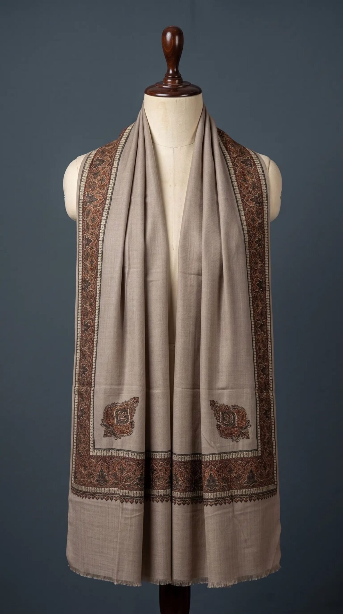 Golden Zari Woven Shawl