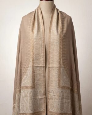 Border Metallic Weave Shawl