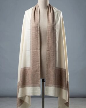Border Metallic Weave Shawl
