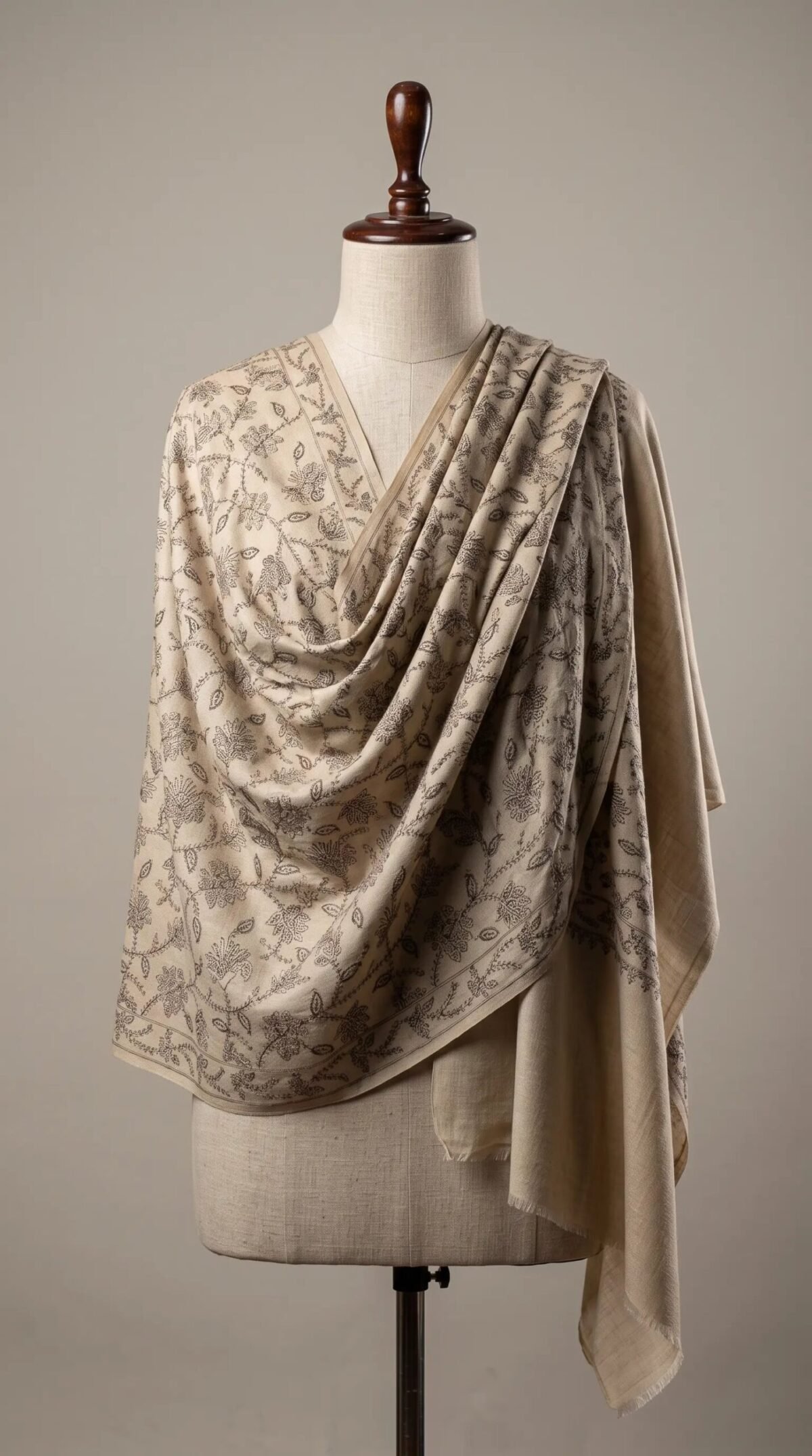 Black Golden Border Metallic Weave Shawl