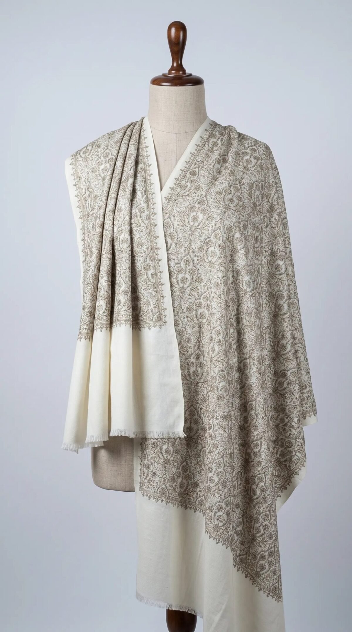 Black Golden Border Metallic Weave Shawl