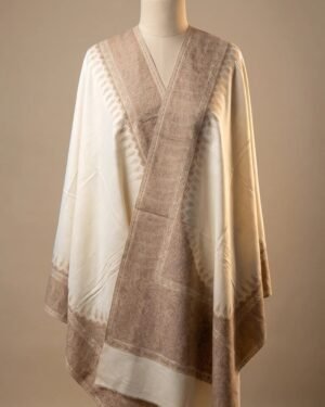 Border Metallic Weave Shawl
