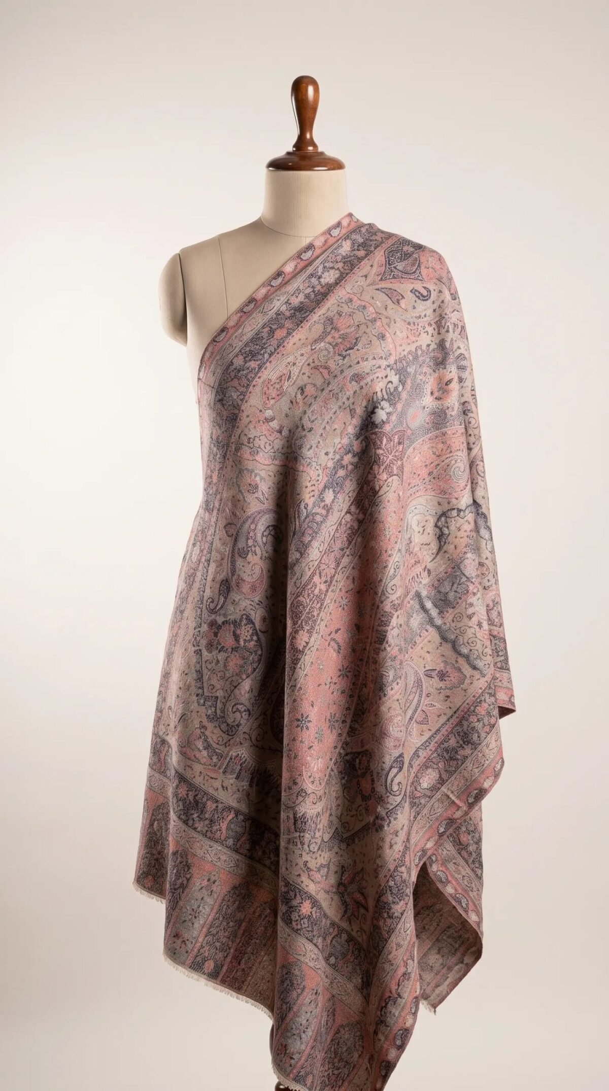 Black Golden Metallic Weave Shawl