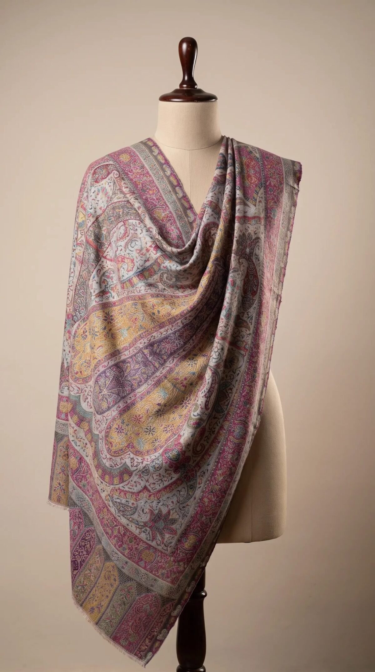 Black Golden Metallic Weave Shawl