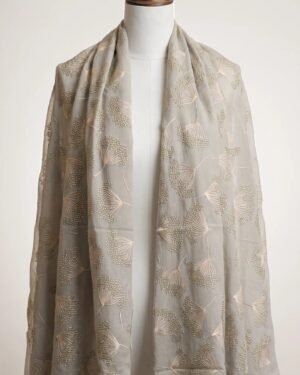 Embroidered Japanese Blossom Shawl