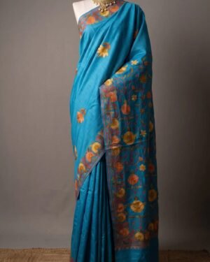 Hand Assisted Kashmiri Aari Work Saree