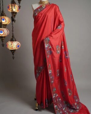 Hand Assisted Kashmiri Aari Work Saree