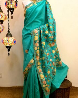 Hand Assisted Kashmiri Aari Work Saree