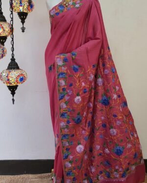Hand Assisted Kashmiri Aari Work Saree