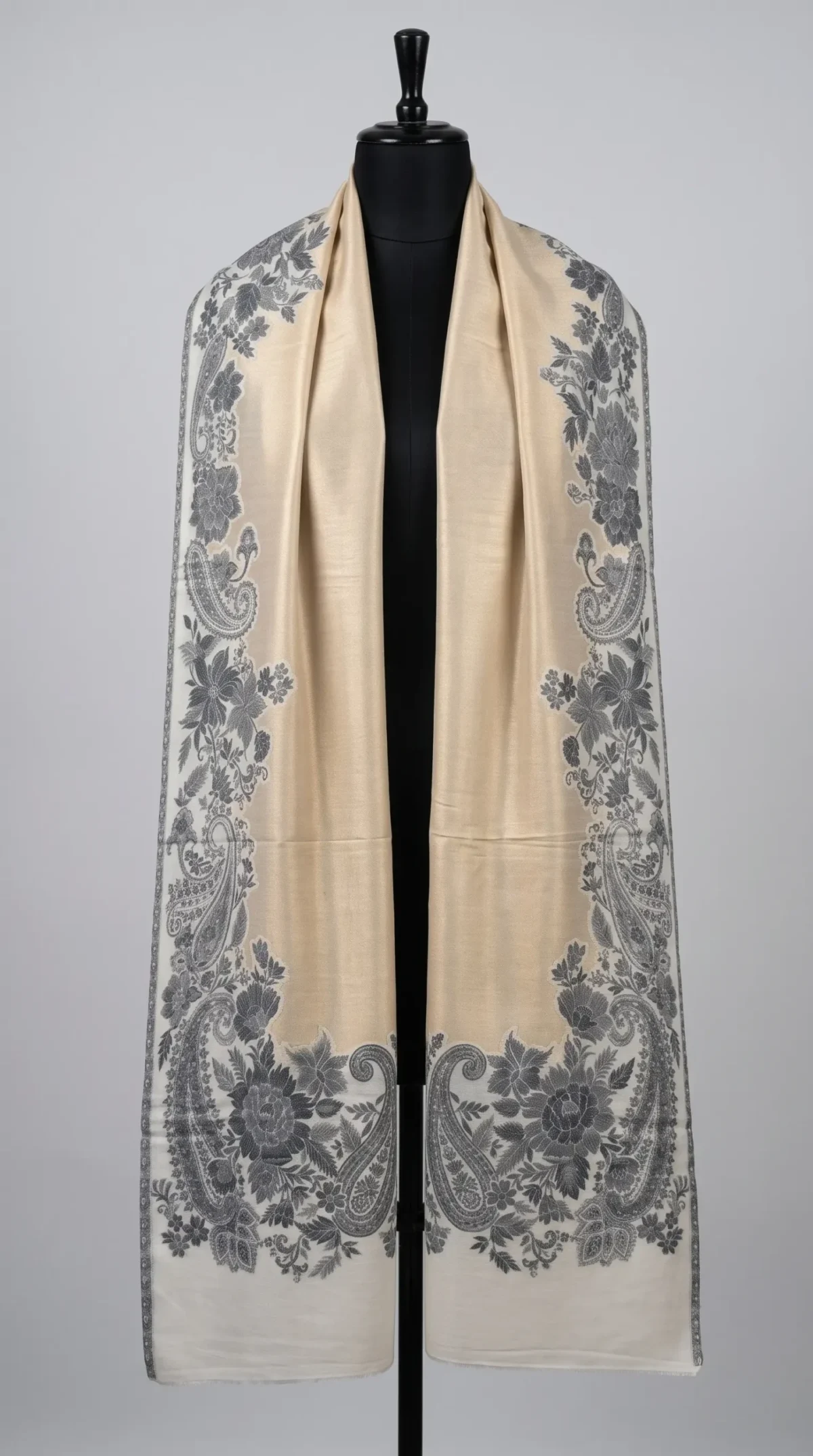 Floral Border Moonlight Shawl