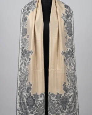 Floral Border Moonlight Shawl