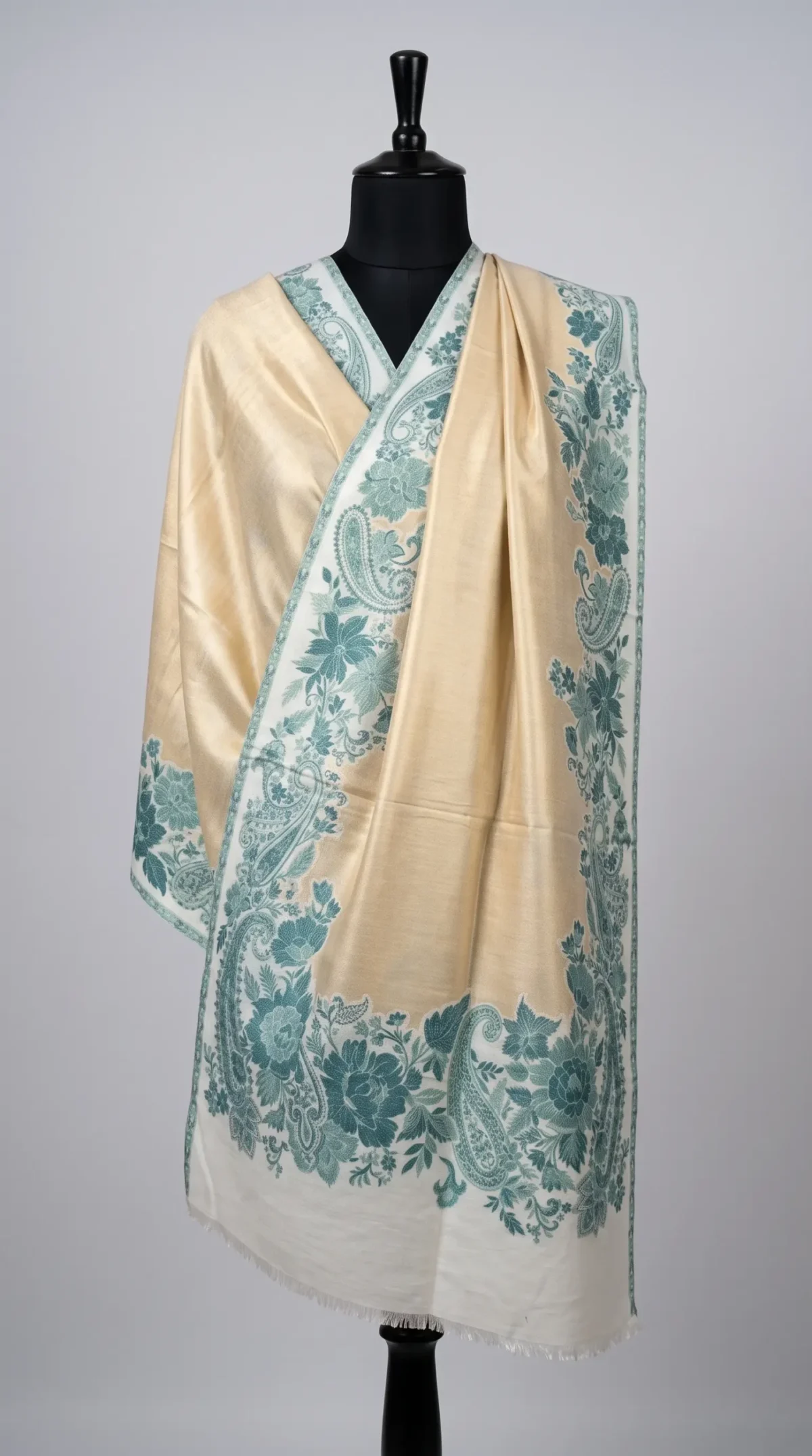 Floral Border Moonlight Shawl