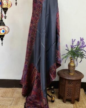 Darbar Paisley Border Moonlight Premium Shawl